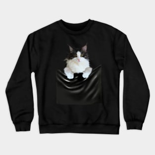 Ragamuffin Cat, Funny Cat Inside Pocket Crewneck Sweatshirt